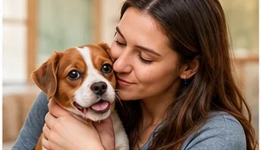 Woman with her dog